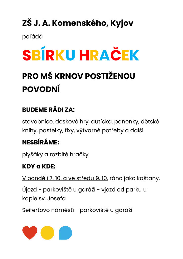 Plakát_sbírka hraček_povodně