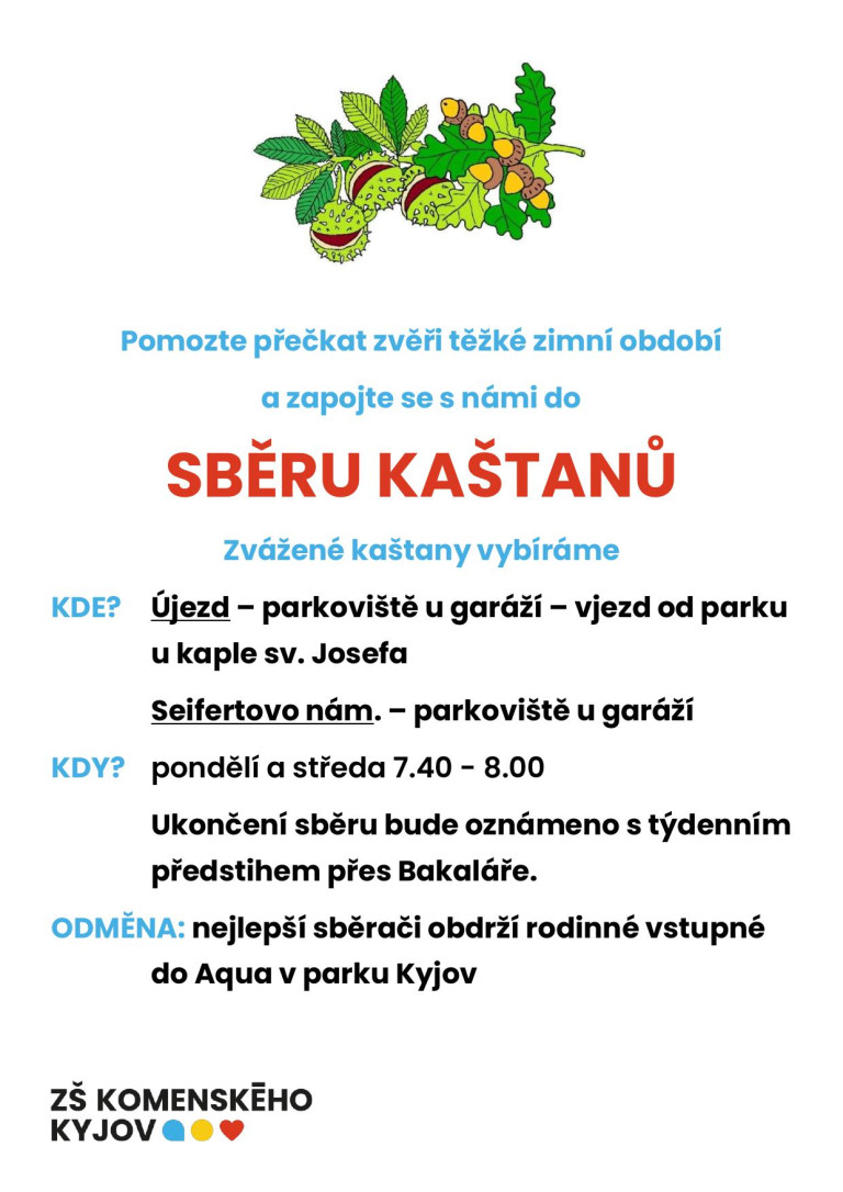 Sběr kaštanů - leták_2024