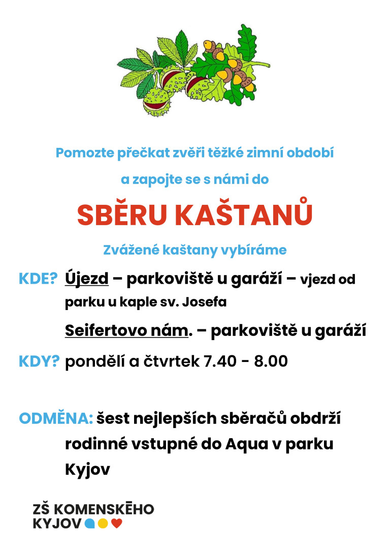 Sběr kaštanů - leták